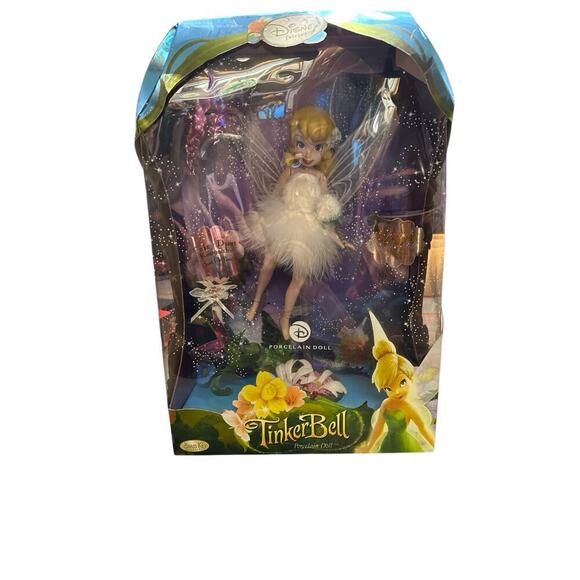 Disney Tinker Bell Porcelain Brass Key - Picture 1 of 12